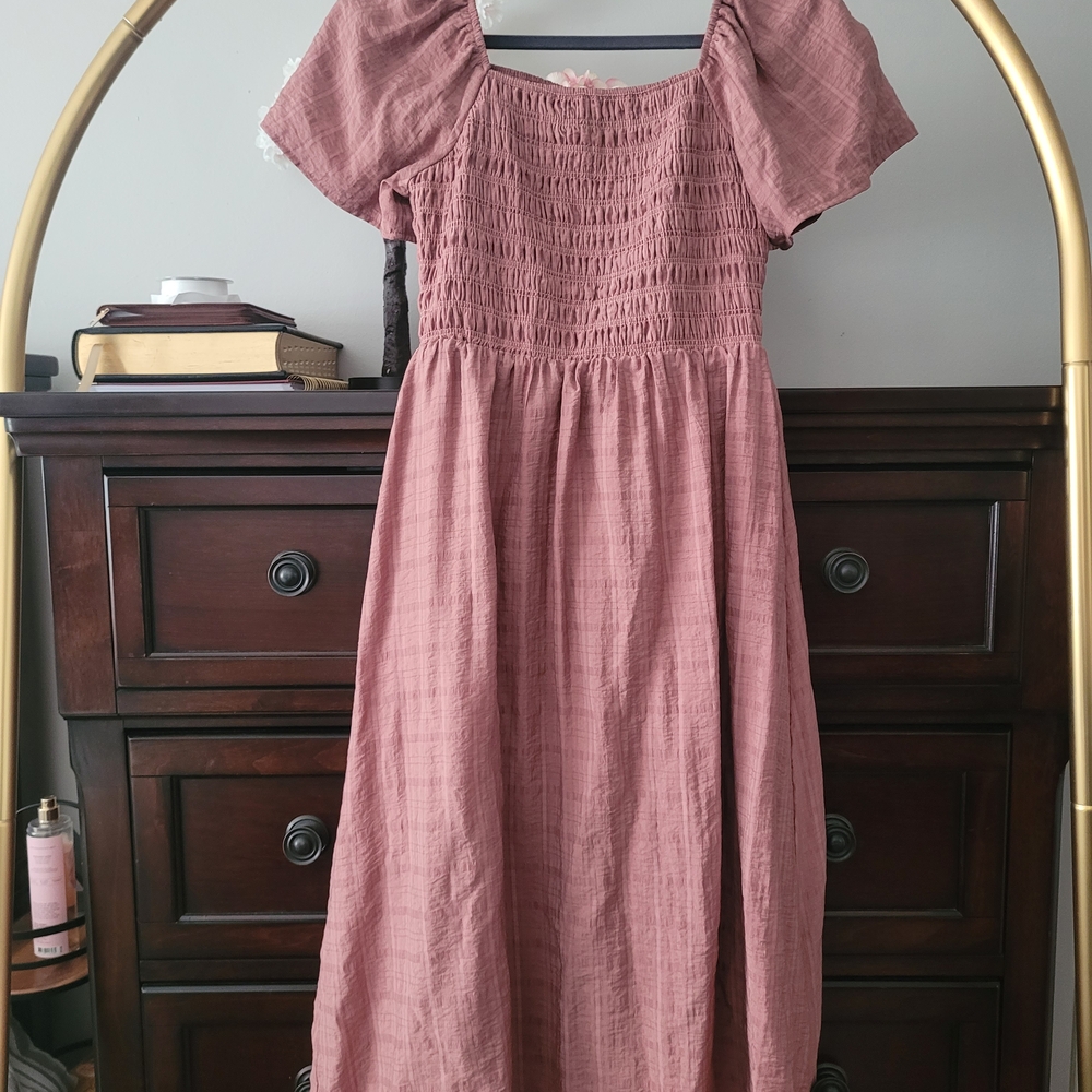 Mikarose Dusty Pink Smocked Dress